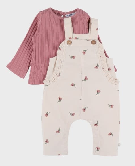 Noukie's - Salopette en t-shirt set in jersey met bloemetjesmotief