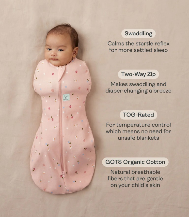 Ergopouch - Cocoon Inbaker Slaapzak, 1,0 Tog - 0-3 Maanden - Sage