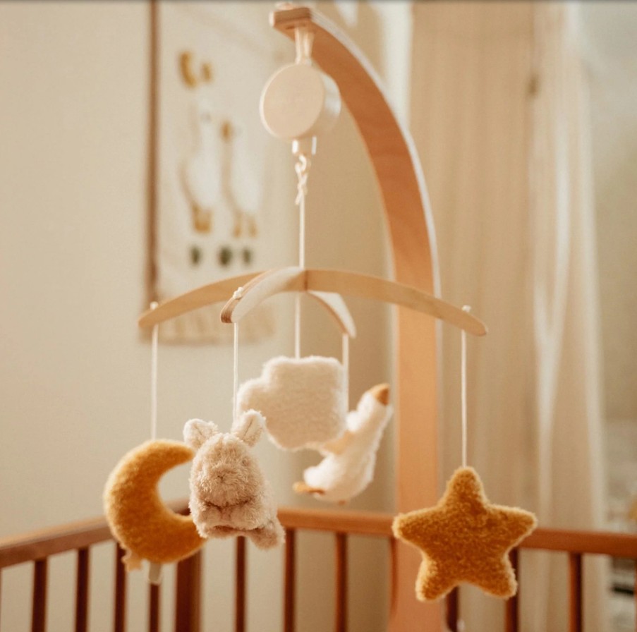 Little Dutch - Houten muziekmobiel - Beige - Newborn Naturals