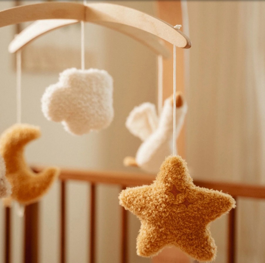 Little Dutch - Houten muziekmobiel - Beige - Newborn Naturals