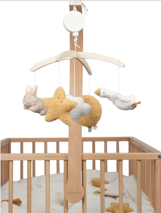 Little Dutch - Houten muziekmobiel - Beige - Newborn Naturals