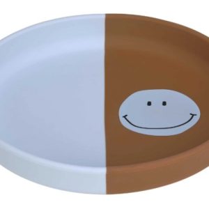 Lässig - Silicone Plate Happy Rascals Smile sky blue
