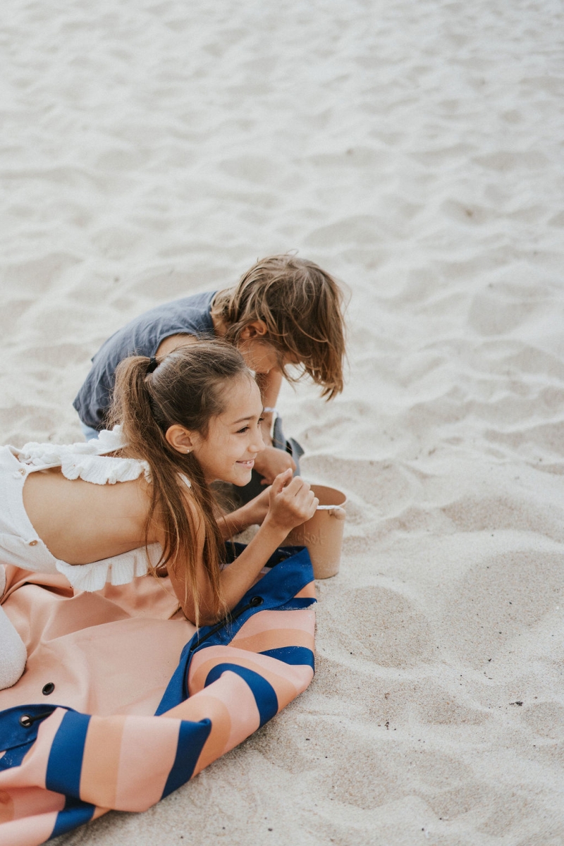 Play & Go - Speeltapijt/Opbergzak Outdoor - Mokka Stripes