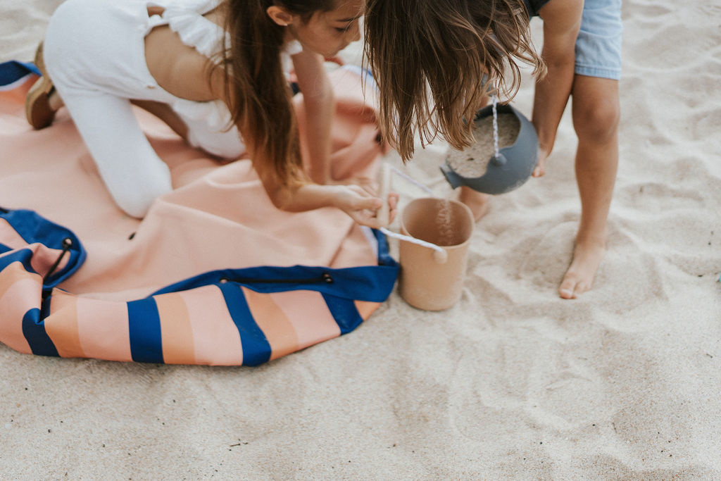 Play & Go - Speeltapijt/Opbergzak Outdoor - Mokka Stripes