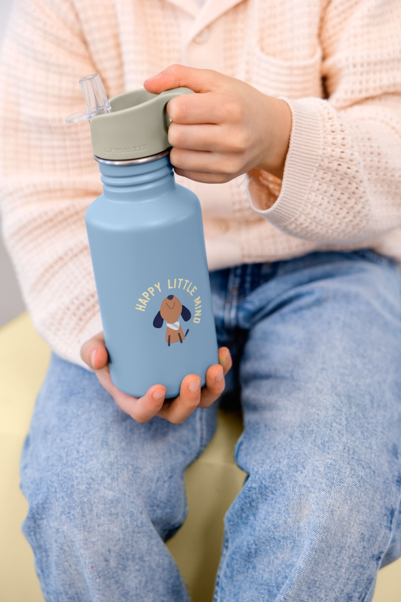 Lässig - Bottle Stainless Steel Pattern Party blue/green