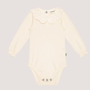 House of Jamie - Crochet Collar Bodysuit: Cream