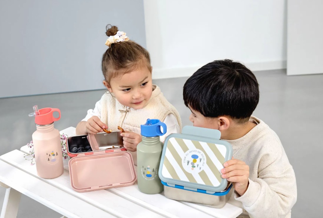 Lässig - Lunchbox Stainless Steel Sunny Explorer rose/pink