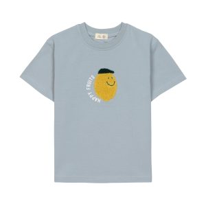 Lässig - T-Shirt Jersey GOTS Lemon light blue