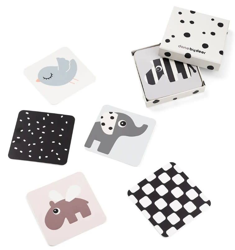 Done by deer - Baby contrast cards 10-pack - Elphee - Colour mix