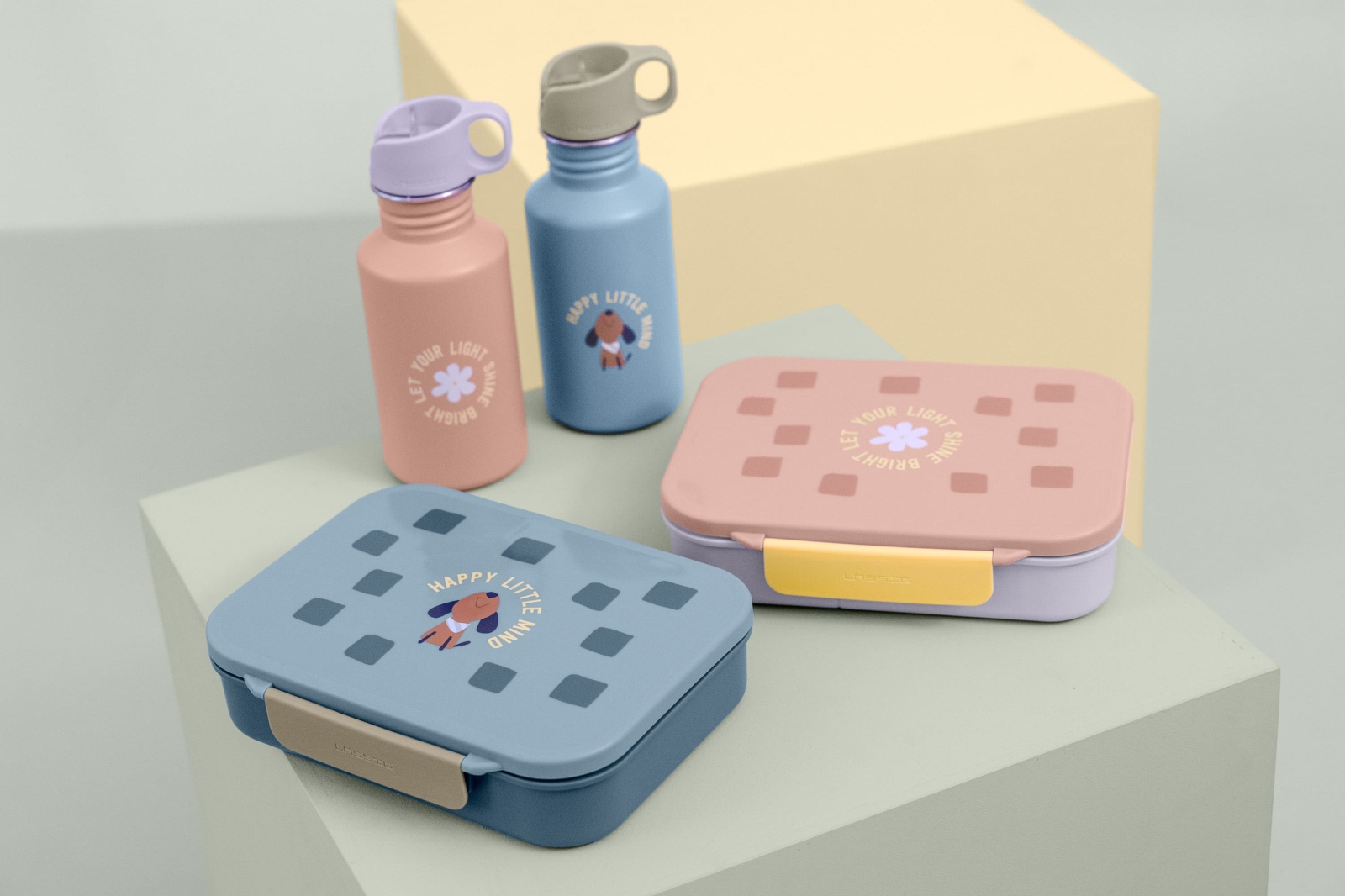 Lässig - Bottle Stainless Steel Pattern Party blue/green