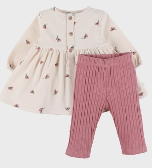 Noukie's - Corduroy jurkje en legging in geribde jersey