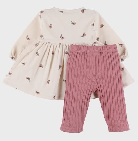 Noukie's - Corduroy jurkje en legging in geribde jersey