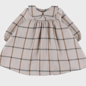 Noukie's - Jurk met beige ruitjes