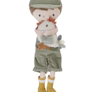 Little Dutch Toys - Knuffelpop Boer Jim met kip - 35cm
