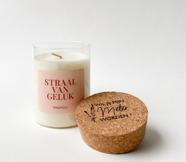 Minimou - Handmade vegan candle - Wil jij mijn meter worden?