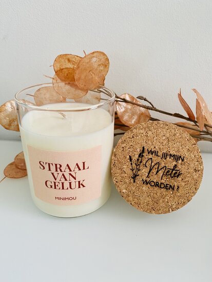 Minimou - Handmade vegan candle - Wil jij mijn meter worden?
