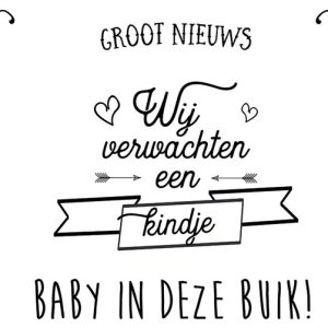 Minimou - Plaktattoo - "We verwachten een kindje"