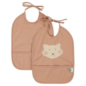 Trixie - Afwasbaar slabbetje 2-pack - Mrs. Cat