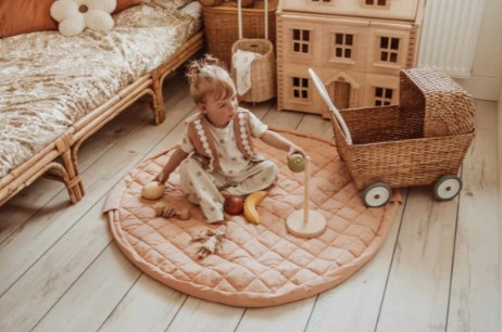 Play & Go - Speeltapijt Baby Soft/Opbergzak (organic) - Fleuri