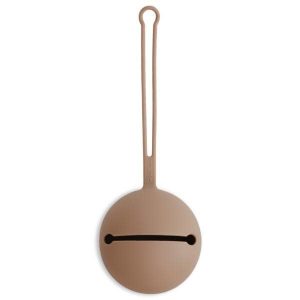 Mushie - Siliconen fopspeenhouder - Natural